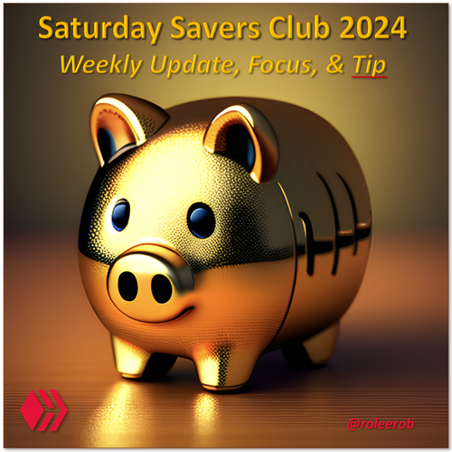 Saturday Savers Club:  Week 4