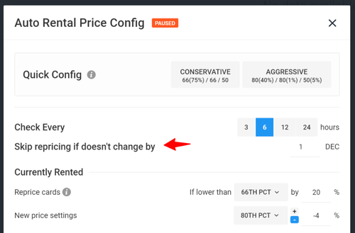 Auto Rental Price Config update