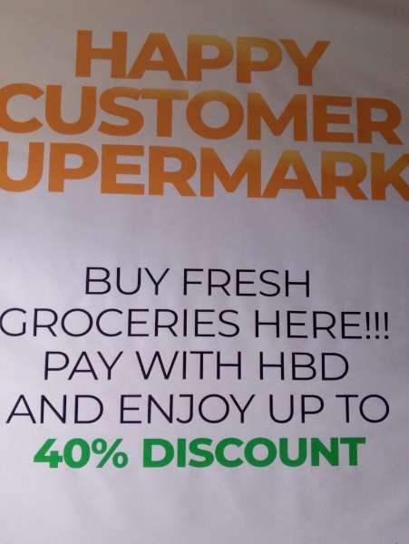 I visited Happy Customer Supermarket & paid Hive Dollars & here is my review