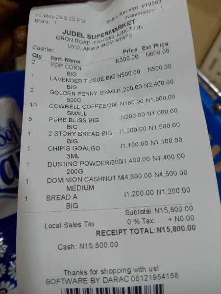 I visited JUDEL SUPERMARKET & paid Hive Dollars & here is my review