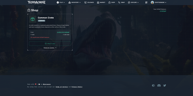 TerraCore Shop Page