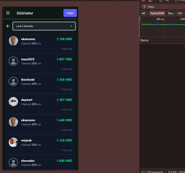 last 6 months report
