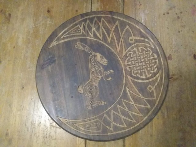 The only thing we told him was that we desired it to have the Rabbit & the Moon. As the moon reflects the light of Grandfather Sun, so our love reflects the life found in a humble and working partnership.