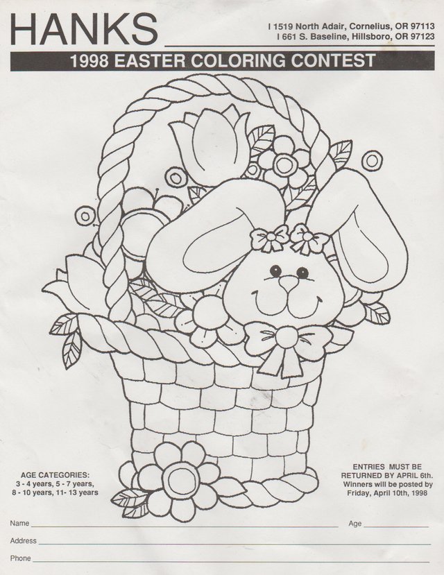 1998-04-06 - Monday - Deadline for Hanks 1998 Easter Coloring Contest - Bunny in a Basket - 01.jpg