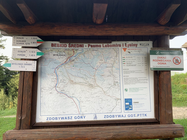 Beskid Makowski (vel Średni) - część wschodnia, pasmo Lubomira i Łysiny