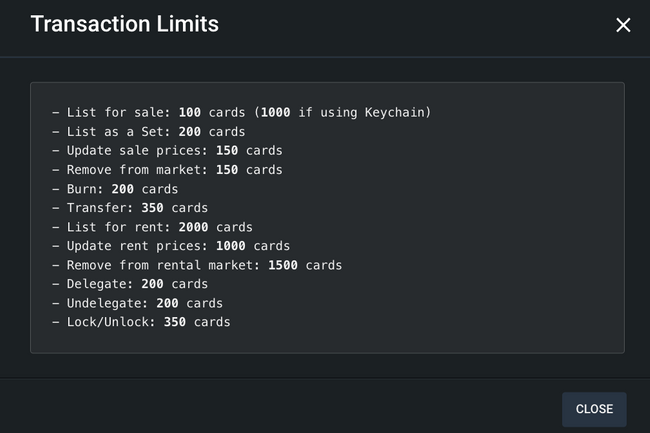 Old transaction limits