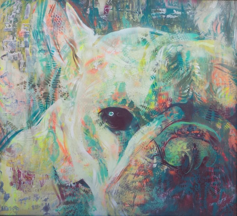 Spray Painting of French Bulldog