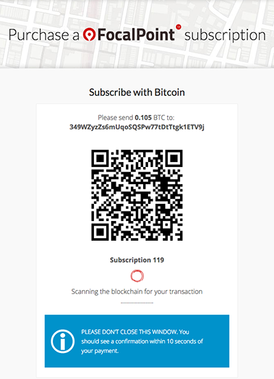 Bitcoin payment gateway