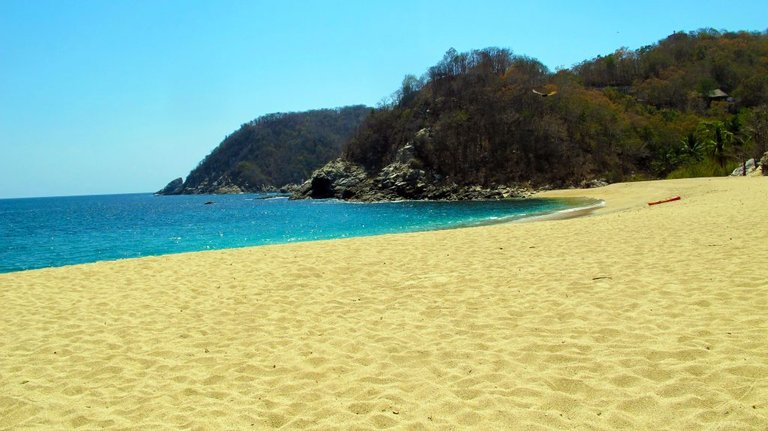 Beach with kayak