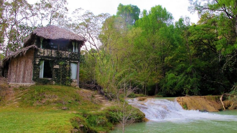 Cabin with river