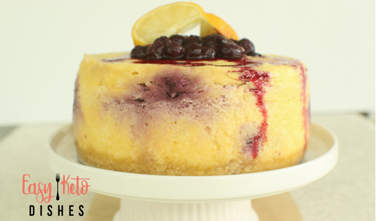 Rich, creamy and full of lemony flavor, this Instant Pot lemon blueberry cheesecake will have your tastebuds singing! Keep your fat, protein, and carbs all in a good balance, too!