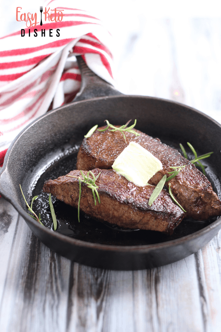 sirloin steak with rosemary and butter