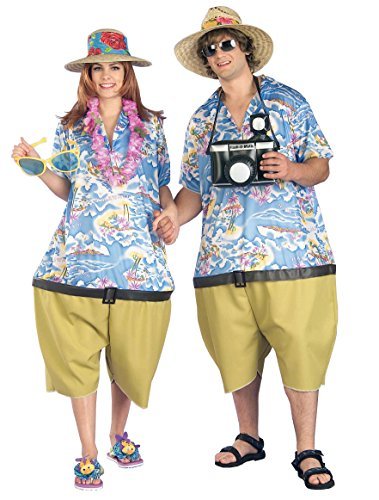 Forum Novelties Men's Couple's Fun Unisex Tropical Tourist Costume, Multi, Standard