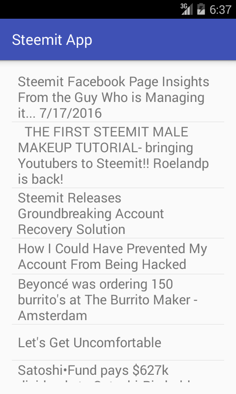 Steemit App Screenshot