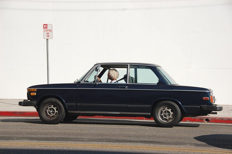 woman driving a car