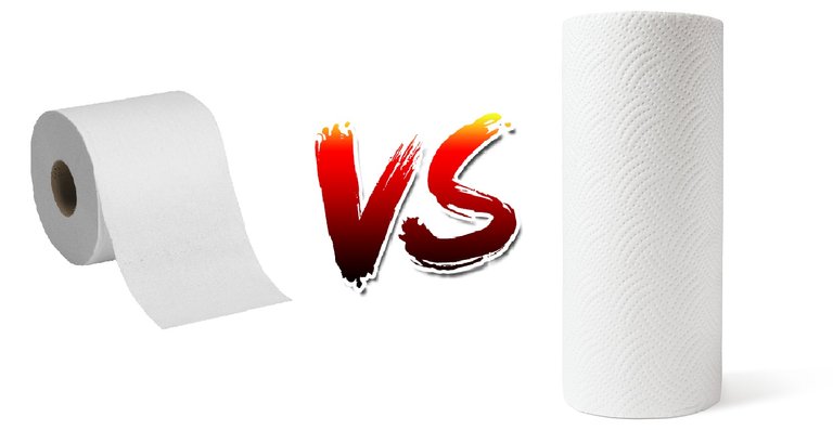 toilet paper vs kitchen towel