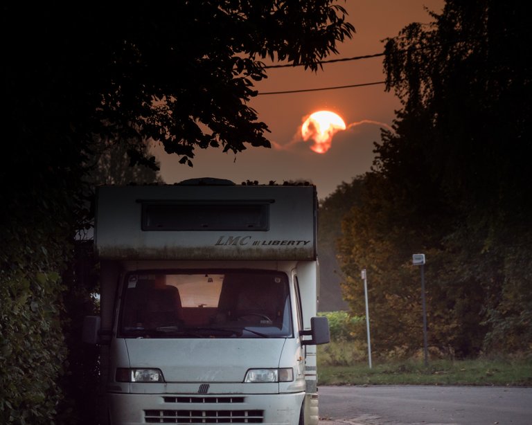 big sun set cloud