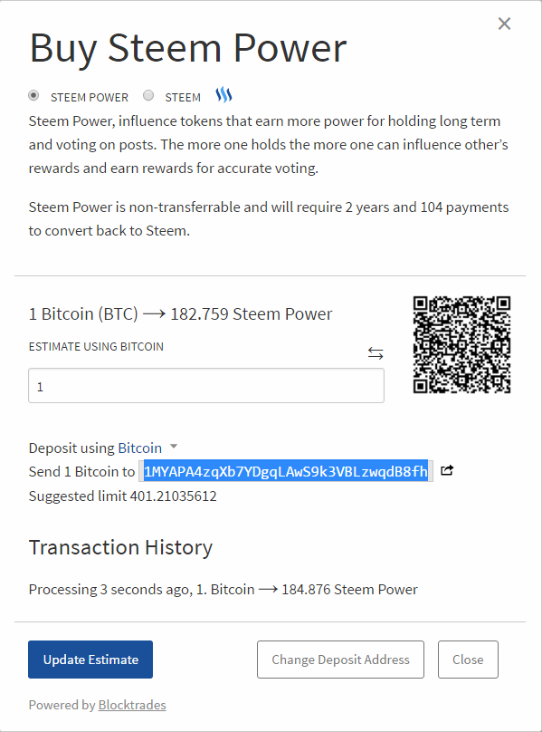 Steem power buy