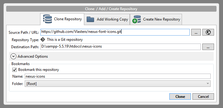 Setting up repository in SourceTree