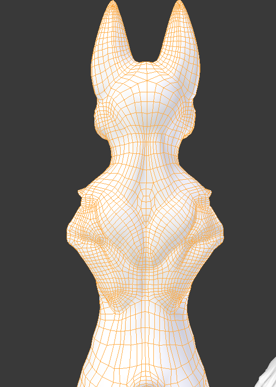 Wiremesh Detail of Retopo Model