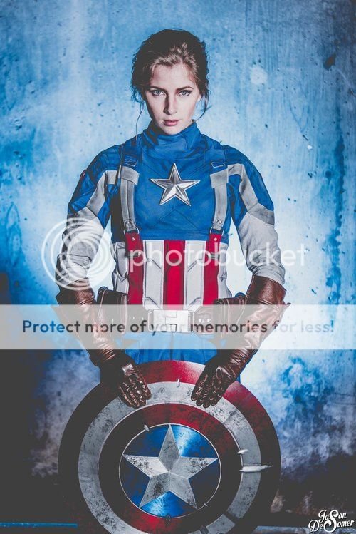 Carly as Captain America