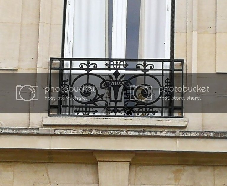 Typical wrought iron balcony