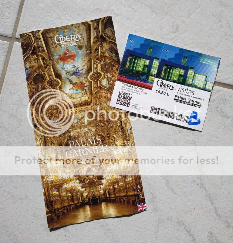 Palais Garnier brochure and ticket