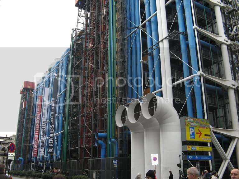 Centre Pompidou seen from street side