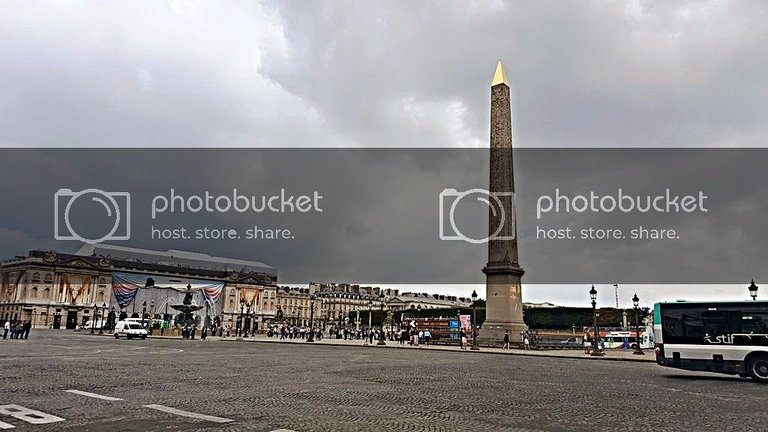 Obelisk across the plaza