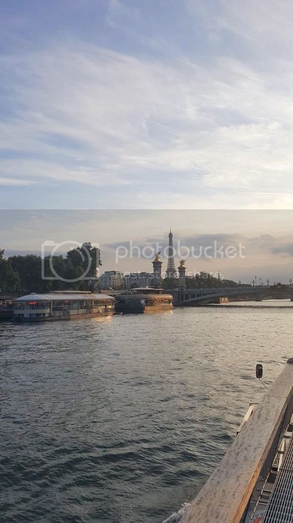 View of Eiffel Tower down the Seine
