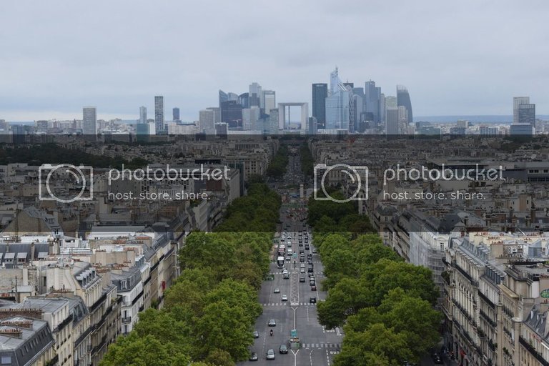 La Défense seen from the Arc de Triomphe