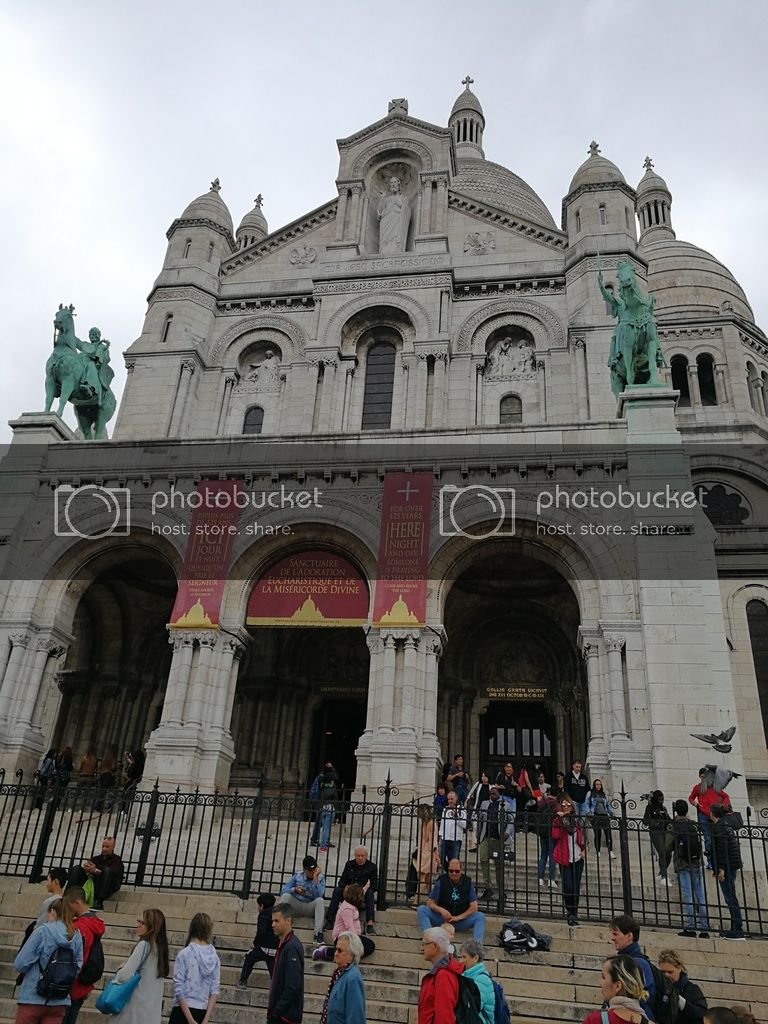 The basilica looming ahead of us