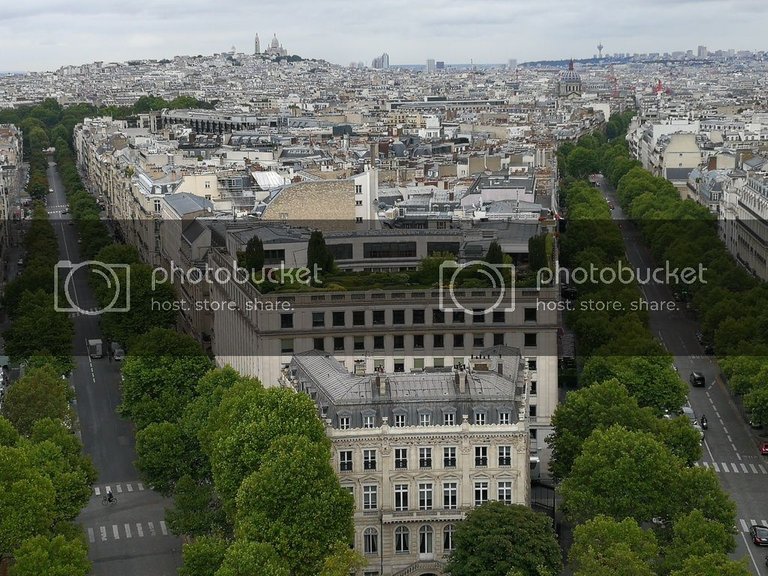 Rooftop garden seen from the Arc de Triomphe