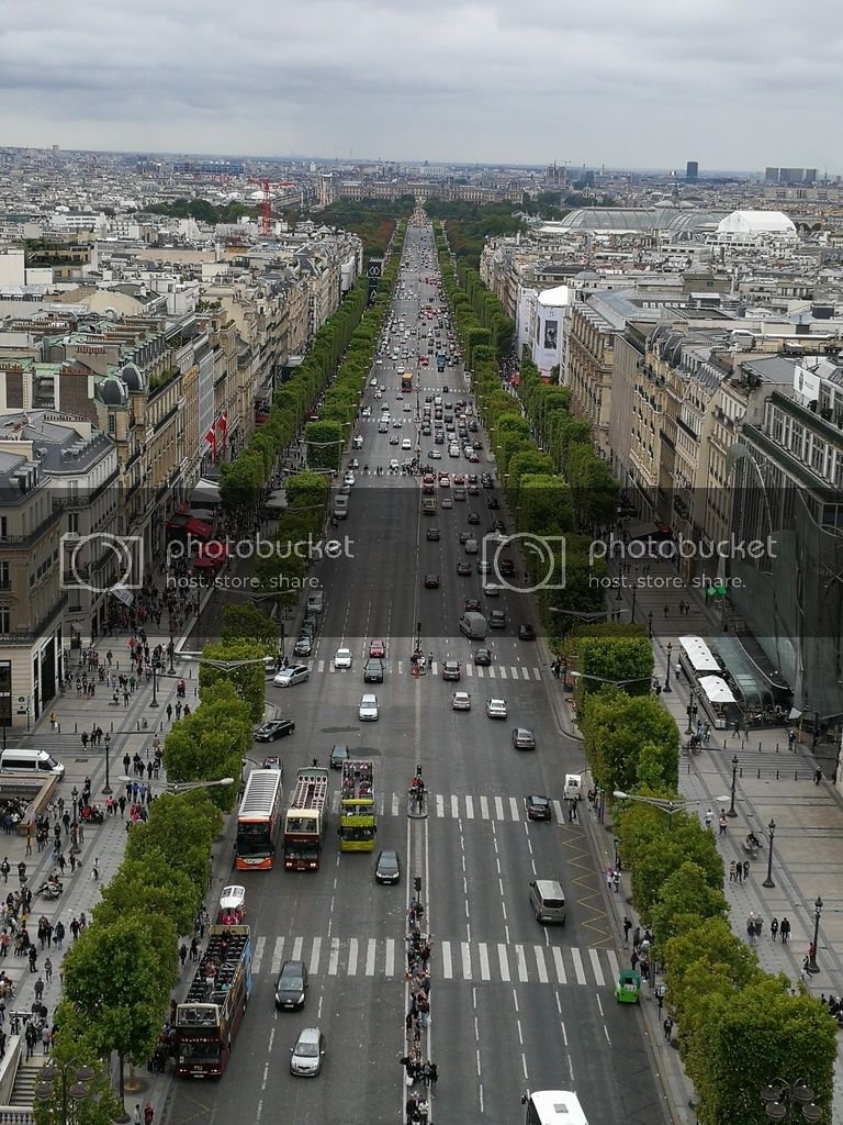 Champs Élysées from the top of the Arc de Triomphe