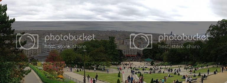 Panorama from the plaza in front of Sacré Coeur