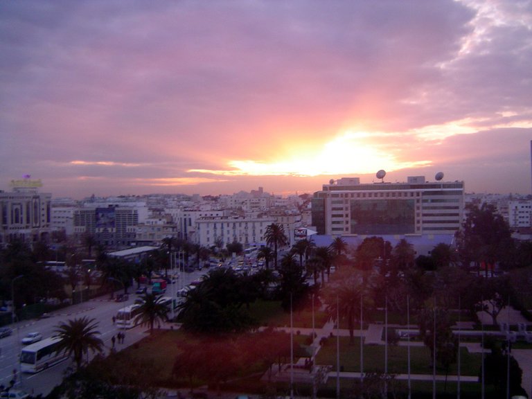 Downtown Tunis looking west