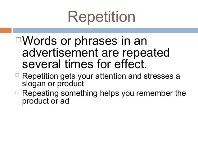 examples of repetition phrases