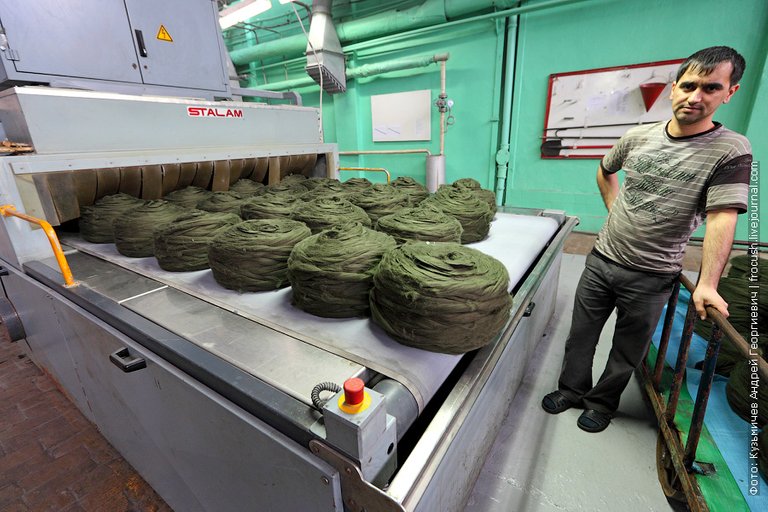 drying of dyed fibers