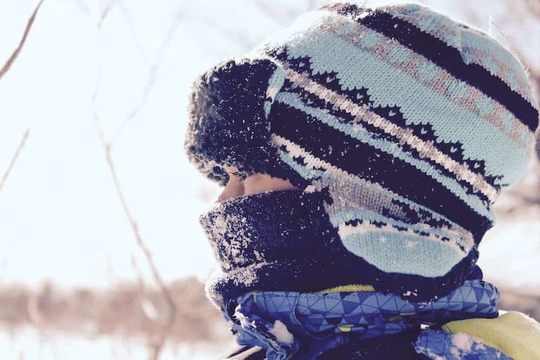 Child Playing in The Snow