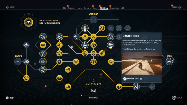 assassins creed origins skill tree