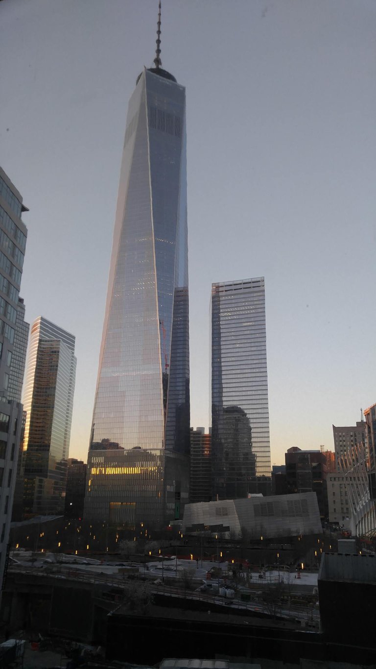 1 WTC from the 5th floor lobby of the W Hotel, in the daytime