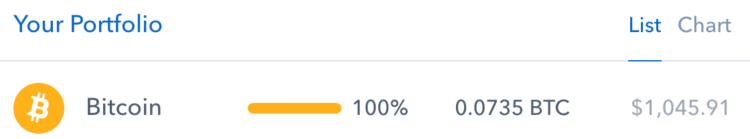 coinbase bitcoin balance