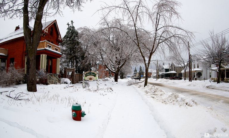 GANANOQUE, CANADA - December 22: Icestorm on December 22, 2013 in Gananoque, Ontario, Canada. - Jay Kopinski