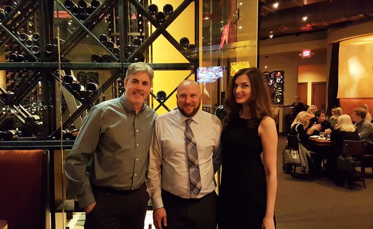 Left to right, Brendan Magone, CEO of Las Vegas Top Picks, Jason Talbott, General Manager & Executive Chef of Crave Restaurant, Victoria Kuznetsova, Executive Assistant & Model for Las Vegas Top Picks 