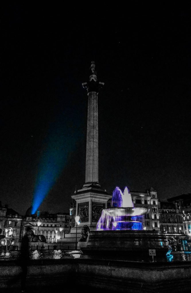 Nelson Column at Trafalger Square in London, UK