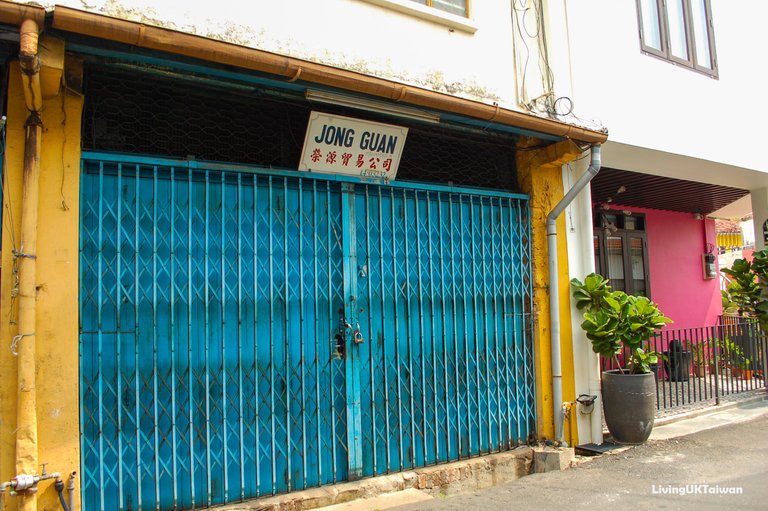 Blue doors at Malacca Malaysia