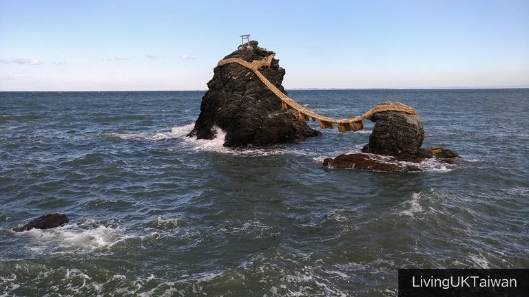 Meoto Iwa rocks in Ise, Japan