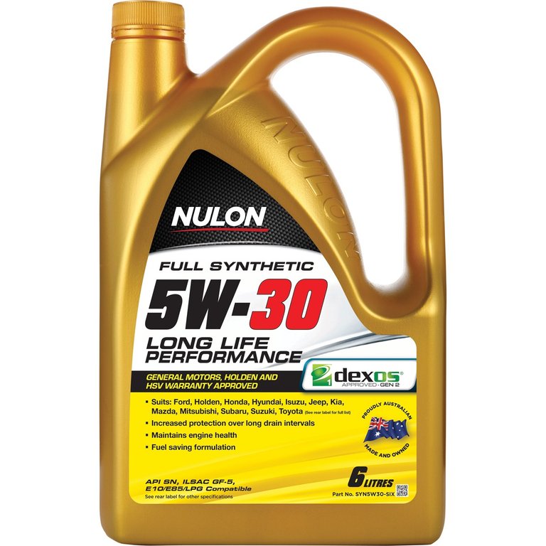 Nulon Full Synthetic Long Life Engine Oil - 5W-30 6 Litre: $29.99, Save $35 @ Supercheap Auto