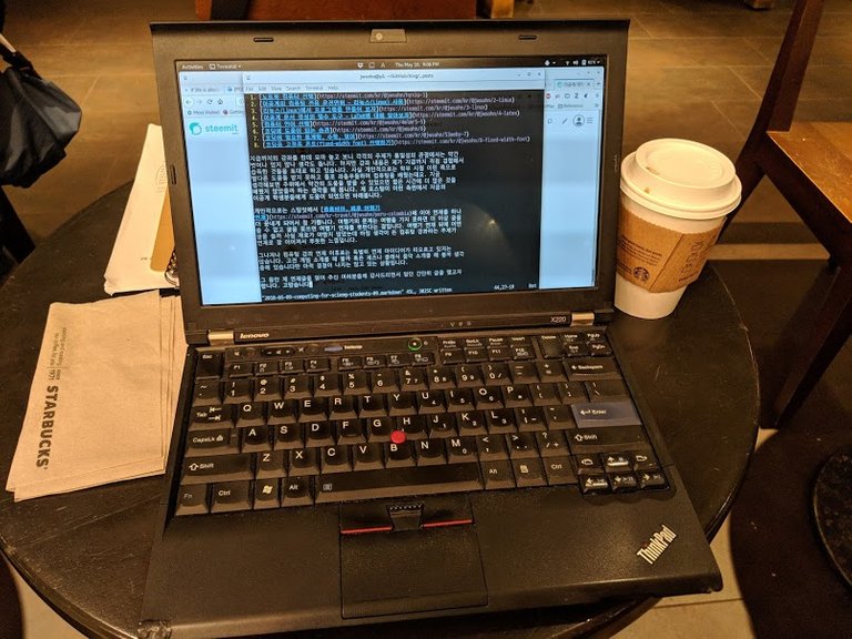 Writing at Starbucks