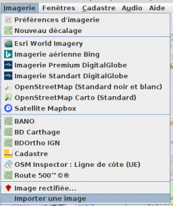 Menu Imagerie - importer